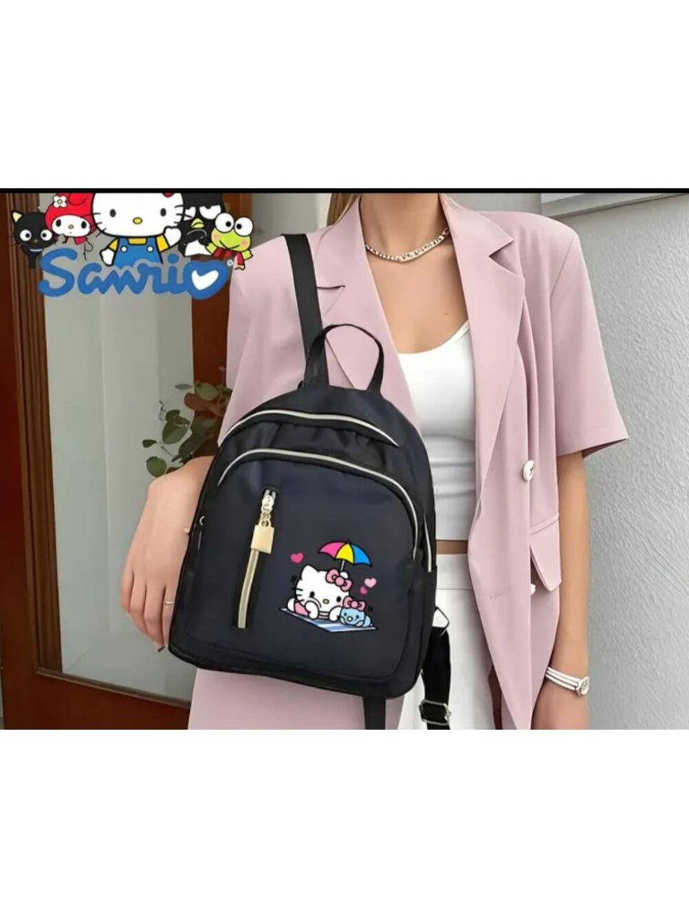 Sanrio Chic Hello Kitty Mini Backpack Stylish, Versatile & Perfect for Everyday